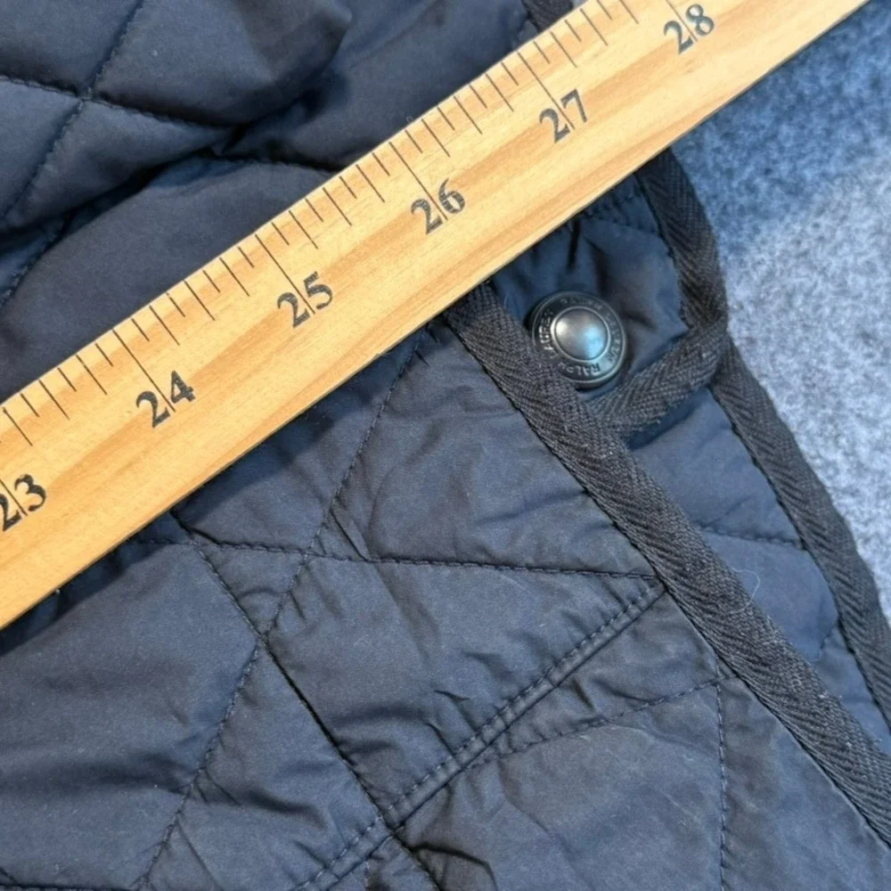 Polo Ralph‎ Lauren Kempton Quilted Barn Jacket Dark Navy Mens Sz M Snap Pockets